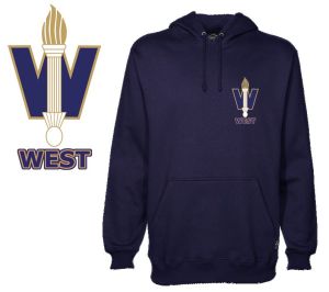 Hoodie with West crest